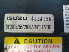Motor Isuzu 3.0 D 2012, ref 4JJ1-E5N